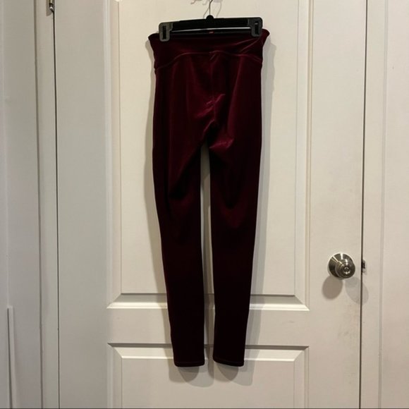 Spanx Velvet Leggings in Color Rich Burgundy - Picture 6 of 6